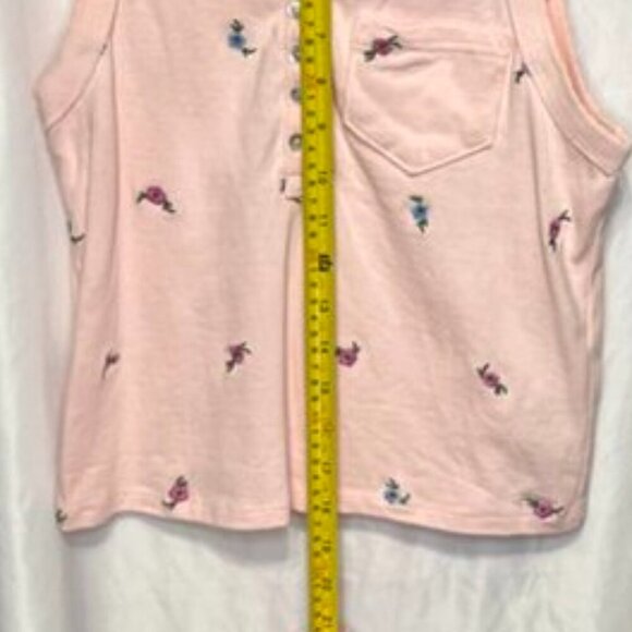 Free People “Pepper” Embroidered Crop Sleeveless Polo – Size XS,S - Picture 4 of 12
